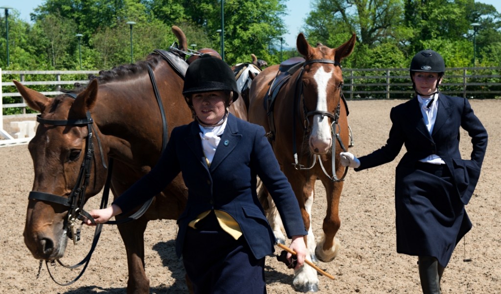 Ciara Ryan & Esther O'Kane after dismounting